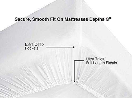 Prince Bedding 1000 Thread Count Fits Mattress Upto 8 Inch Deep Pocket