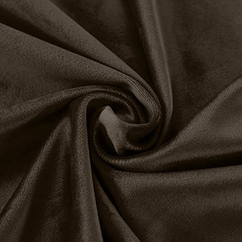ChadMade 120 Inches Length Velvet Curtains, 2 Panels 52Wx120L