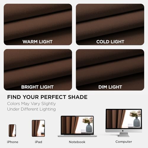 Joydeco Blackout Curtains 72 Inch Length 2 Panels Set, Thermal