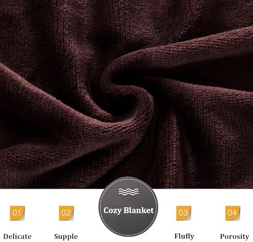 Solid Flannel Fleece Blanket,Plush Throw Fuzzy Lightweight Microfiber