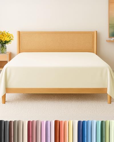 Queen Flat Sheet - Single Top Flat Sheet Only - Soft & Cooling - Off
