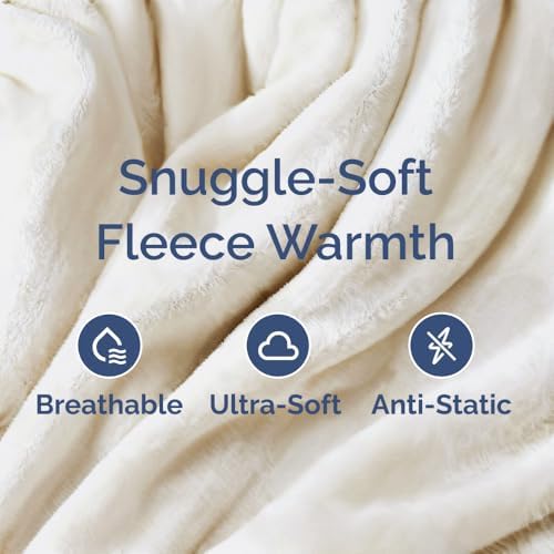 Fleece Blanket King Size - Ultra-Soft Warm Flannel Fleece Blanket