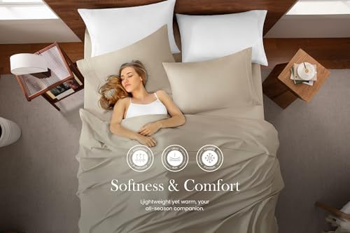 MISSQ King Size Bed Sheets Set - Cooling, Extra Soft, Wrinkle & Fade