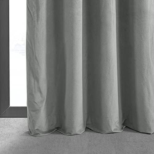 Signature Grommet Velvet Blackout Curtains (1Panel) 50W x 120L, Silver