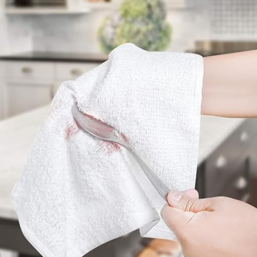 (48-Pack) Cotton Terry Cleaning Towels 14x17 | 100% Cotton