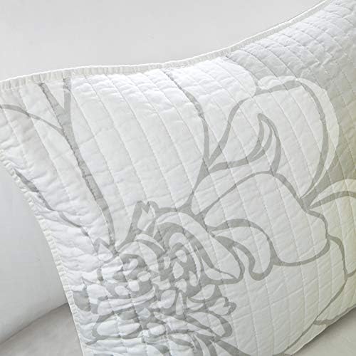 Madison Park Cotton Casual Floral Quilt Set, 6PC Full/Queen Coverlet