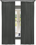 Fcosie Linen Blackout Curtains 84 Inches Long Pinch Pleated Drapes 2