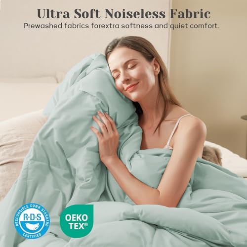 Joysoul Feather Down Fiber Comforter Queen Size - All Season Ultra
