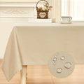 Rectangle Linen Textured Tablecloth Waterproof and Wrinkle Free