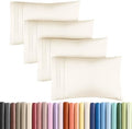 Queen Pillow Cases Set of 4 - Ultra Soft Pillowcase Covers - Off White