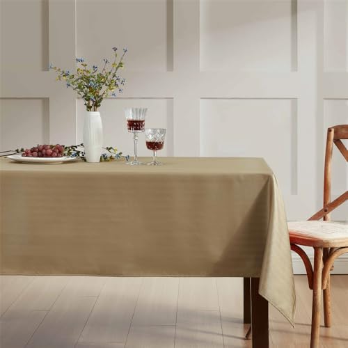 HLC.ME Lincoln Fabric Tablecloth, Jacquard Fabric Table Cloth for