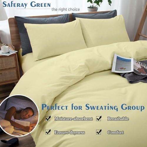 Super Queen 3-Piece Cotton Duvet Cover Set, 90x98, Ivory