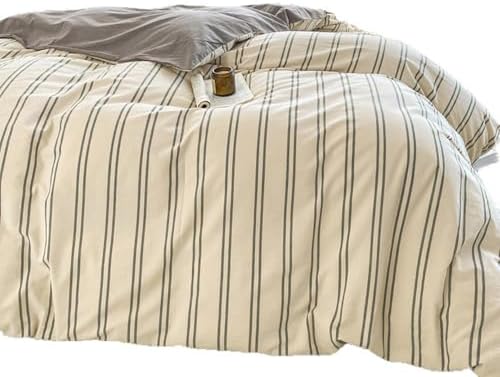 100% Cotton Bedding Duvet Cover Set Simple Stripes Bedding Comforter