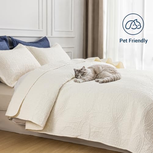 SheRest King Quilt Bedding Set - Soft Breathable Bed Quilt, Modern