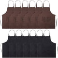 12pcs Kitchen Aprons Hanging Neck Style Unisex Cooking and Hairstylist