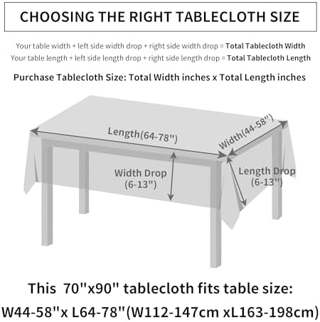 Linen Textured Square Tablecloth, Slubby Lightweight Table Cloth 70 x