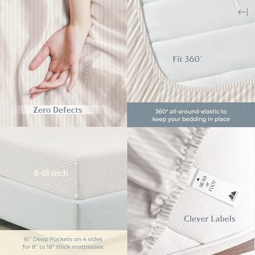 Mayfair Linen Twin Sheet Sets Cotton - Luxury 500 Series Soulmate