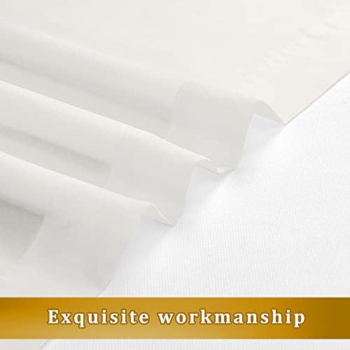 Aiyufeng Sheer Ivory Curtains 120 inches 2 Panels Set Extra Long