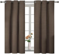 Luxury Natural Linen Curtains 2 Panels Set,Grommet Thick Linen