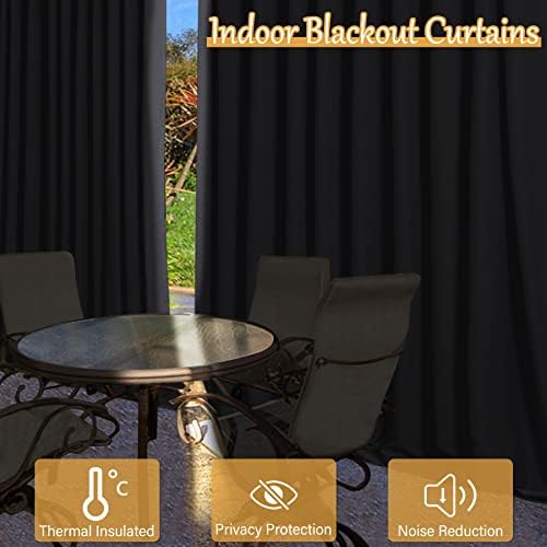Frelement Blackout Thermal Insulated Curtains Indoor Pinch Pleat