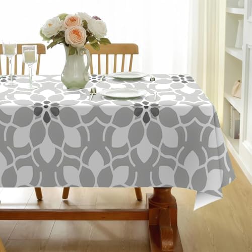 Minimalist Lines Print Square Tablecloth, Waterproof Vinyl Table