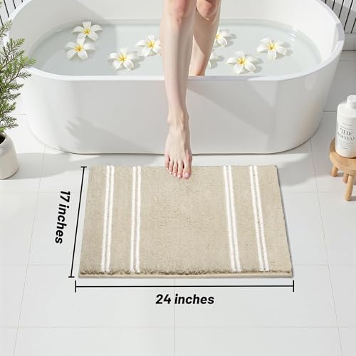 Bathroom Rugs Non Slip Washable 24x17, Ultra Soft Super Absorbent Bath
