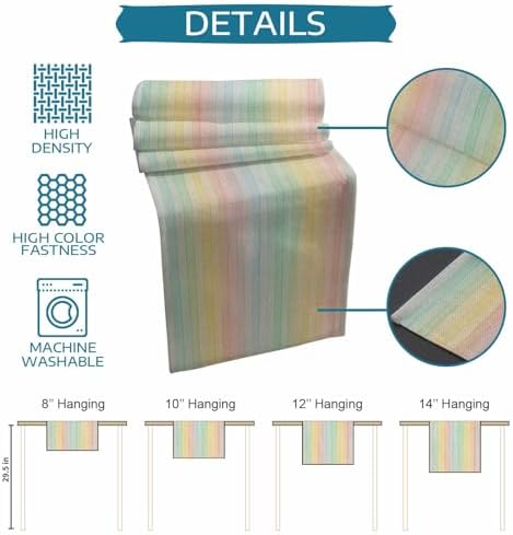 Stripes Table Runner and Placemats Set of 6 Vintage Multi Stripe