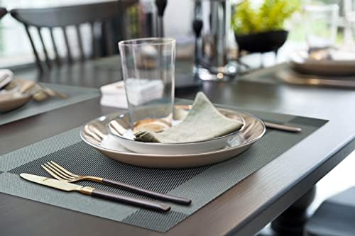 More Décor Dining Table Placemats, Washable Heat-Resistant PVC Vinyl