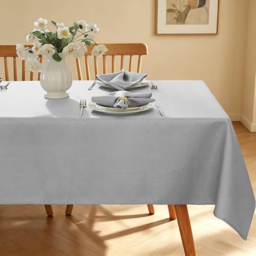 SASTYBALE Rectangle Table Cloth Textured, 60" x 120", Grey