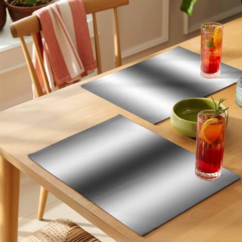 Farm Grey White Gradient Texture Placemats Set of 4 Washable Table
