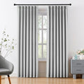 Grey Pinch Pleat Light Filtering Curtains for Living Room 108 Inch