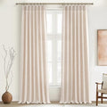 PleatedDrapes Modern Farmhouse Style Light Filtering Curtains for