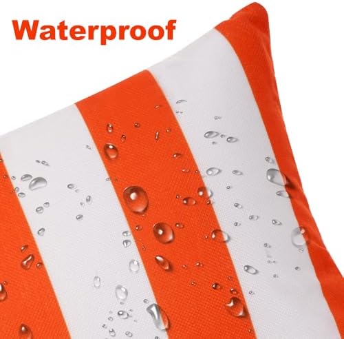 tiggell 4 Pack Waterproof Pillow Covers Outdoor Throw Pillowcases