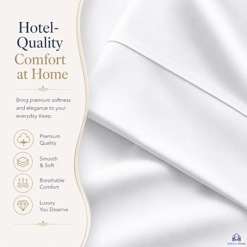 Mattress-Homes Flat Sheets Full Size 100% Egyptian Cotton Top Sheet
