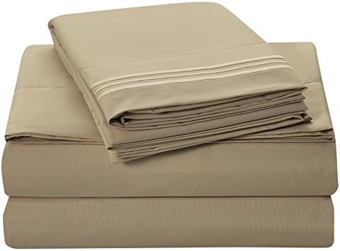 Microfiber Sheet Set - 4 Pc - Queen, Taupe