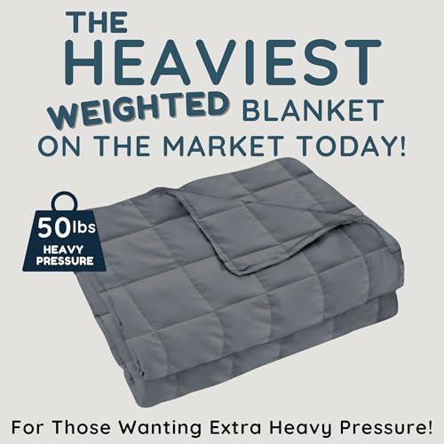 HomeSmart Weighted Blanket Queen Size 50 lb - The Heaviest Weighted