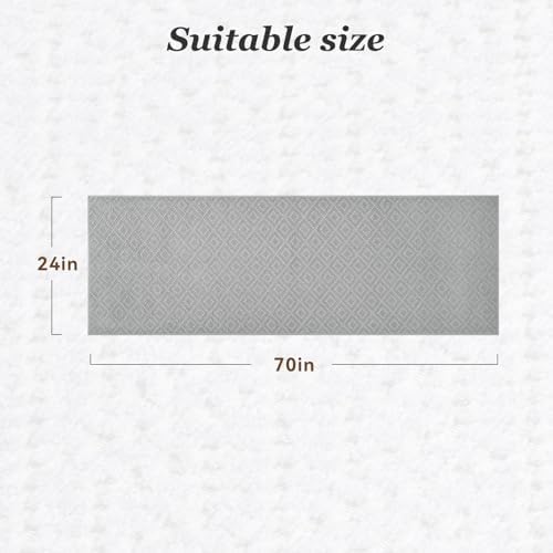 AMOAMI Thin Bath Mat, Super Absorbent Bath Mats for Bathroom, Quick