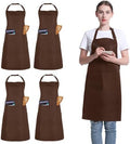 4 Pack Chef Apron, Adjustable Apron with 2 Pockets, Unisex
