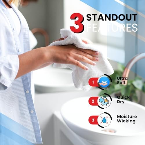 Infinitee Exclusive Grey Towel Bundle - Includes 4 Washcloths and 6
