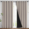 Yakamok Natural Blackout Curtains 96 Inches Long for Bedroom 62" Wide