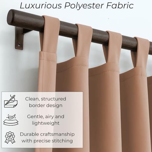 100% Blackout Tab Top Curtains for Extra Long Size Door,Window with