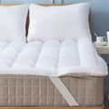 Ultra Soft Mattress Topper - Cloud-Like Mattress Pad for Back Pain Relief - Breathable Cooling Material for Hot Sleepers, Dark White (Twin)