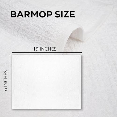 ZUPERIA Bar Mop Kitchen Towels - Pack of 12 (16"x19”) 100% Ring Spun