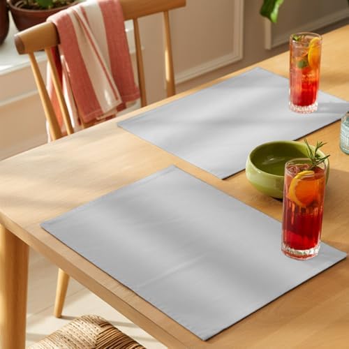Cotton Linen Placemats for Dining Table Set of 8 Abstract Industrial