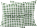 Happy Thanksgiving Waterproof Outdoor Pillow Covers 18''x18'' Set of