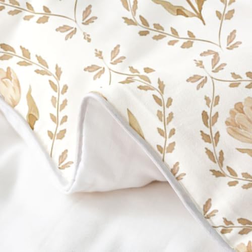 Feelyou Floral Duvet Cover 100% Cotton Queen Size
