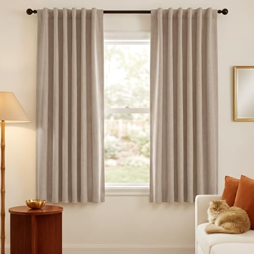 NICETOWN Scratch-Proof 100% Blackout Curtains for Tenant/Nightshift