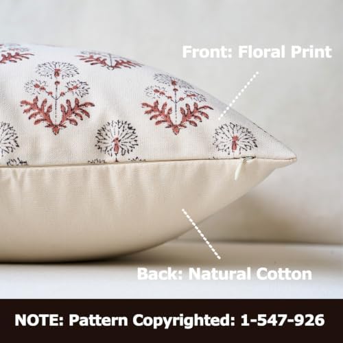 Amor Virisso Vintage Floral Pillow Covers 18x18 Set of 2 for