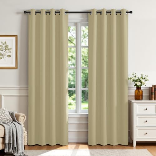 Joydeco Blackout Curtains for Bedroom 108 inch Long 2 Panels, Thermal