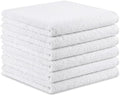 6 Pack Washcloths, 100% Cotton Wash Cloths, 12x12 Inch, White